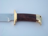 JEAN TANAZACQ MODEL TRONCAY 2 CUSTOM HANDMADE KNIFE WALNUT HANDLE BRASS HARDWARE - 4 of 8