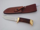 JEAN TANAZACQ MODEL TRONCAY IV HANDMADE KNIFE WALNUT HANDLE SOLID BRASS GUARD AND BUTT CAP A BEAUTY! - 8 of 8