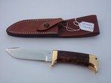 JEAN TANAZACQ MODEL TRONCAY IV HANDMADE KNIFE WALNUT HANDLE SOLID BRASS GUARD AND BUTT CAP A BEAUTY! - 1 of 8