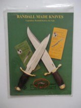 RANDALL MADE KNIVES LEGENDARY KNIFE CATALOG WITH RARE LIST OF UNSOLD KNIVES 1993 A RARITY - SIX ORIGINAL RKSA NEWSETTERS - 1 of 7