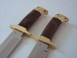 JEAN TANAZACQ MODELS TRONCAY 2-TRONCAY 4-TRONCAY 6-MATCHING WALNUT HANDLES, SOLID SINGLE BRASS GUARD AND BUTT CAP-ASTONISHING KNIVES! - 4 of 10