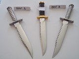 JEAN TANAZACQ VINTAGE "BAVI 2" CUSTOM SURVIVAL KNIFE LEATHER HANDLE WITH DEEP GROOVES BRASS HARDWARE SELDOM SEEN A RARITY TODAY! - 7 of 11