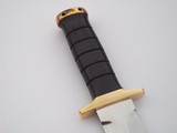 JEAN TANAZACQ LEGIONNAIRE RC4 DAGGER BLACK MICARTA DOUBLE BRASS GUARD BRASS BUTT CAP-A MIGHTY KNIFE! - 3 of 13