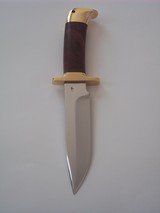 JEAN TANAZACQ RENOWNED MODEL TRONCAY 1 WALNUT HANDLE SINGLE BRASS GUARD SOLID BRASS BUTT CAP - 2 of 6