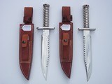 JEAN TANAZACQ VINTAGE BAVI 3 & BAVI 4 SURVIVAL HOLLOW HANDLED KNIVES 1982/1983 THE RAREST OF ANY MODELS MADE BY THIS AMAZING MAKER - 2 of 16