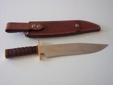 JEAN TANAZACQ
PROTOTYPE" WARRIOR'S BLADE" LEATHER WASHERS HANDLE WITH DEEP GROOVES BRASS HARDWARE ULTIMATE FIGHTING/SURVIVAL KNIFE! - 12 of 16