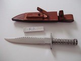 JEAN TANAZACQ VINTAGE " R2 " SURVIVAL HOLLOW HANDLED KNIFE 1982/1983 THE RAREST OF ANY MODELS MADE BY THIS AMAZING MAKER - 1 of 12