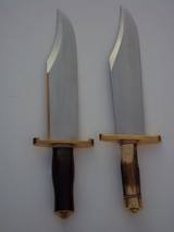 RANDALL #12-11" HEAVY SMITHSONIAN BOWIE INDIA STAG HANDLE H.H.HEISER ORIGINAL SCABBARD W/STONE FROM THE 50'S A SCARCITY! - 4 of 14