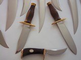 WILLIAM F. "BILL" MORAN,Jr. RIO GRANDE CAMP KNIFE 1967 MACASSAR EBONY HANDLE BRASS HARDWARE ORIGINAL LEATHER SCABBARD - 5 of 5
