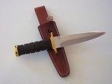 JEAN TANAZACQ BIG GAME BOW HUNTER BLACK MICARTA HANDLE BRASS FITTINGS- A MIGHTY KNIFE-1 OF-A-KIND- A SCARCITY - 6 of 10