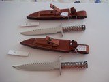 JEAN TANAZACQ VINTAGE "R1 & R2" HOLLOW HANDLED KNIVES SET 1982/1983 THE RAREST OF ALL MODELS FROM THIS AMAZING MAKER - 1 of 15
