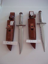 JEAN TANAZACQ VINTAGE "R1 & R2" HOLLOW HANDLED KNIVES SET 1982/1983 THE RAREST OF ALL MODELS FROM THIS AMAZING MAKER - 2 of 15