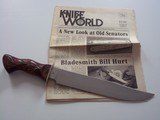 WILLIAM R."BILL" HURT CAMP KNIFE 4/1997 CURLY MAPLE HANDLE WITH BILL'S "BRANCH MOTIF" SILVER WIRE "BERRIES" PINS - 1 of 13
