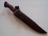 WILLIAM R."BILL" HURT CAMP KNIFE 4/1997 CURLY MAPLE HANDLE WITH BILL'S "BRANCH MOTIF" SILVER WIRE "BERRIES" PINS - 10 of 13