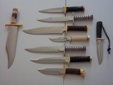 RANDALL MADE KNIVES-Exquisite collection Smithsonian Bowie 1953, modern copy of original Angier Trail knife and Model # 3 Hunter German Silver fitting - 4 of 10