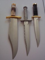 RANDALL MADE KNIVES-Exquisite collection Smithsonian Bowie 1953, modern copy of original Angier Trail knife and Model # 3 Hunter German Silver fitting - 7 of 10