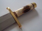 RANDALL #12-11" HEAVY SMITHSONIAN BOWIE INDIA STAG HANDLE H.H.HEISER SCABBARD W/STONE FROM DECEMBER 1953 A SCARCITY - 6 of 11