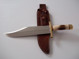 RANDALL #12-11" HEAVY SMITHSONIAN BOWIE INDIA STAG HANDLE H.H.HEISER SCABBARD W/STONE FROM DECEMBER 1953 A SCARCITY - 4 of 11