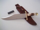 RANDALL #12-11" HEAVY SMITHSONIAN BOWIE INDIA STAG HANDLE H.H.HEISER SCABBARD W/STONE FROM DECEMBER 1953 A SCARCITY - 1 of 11