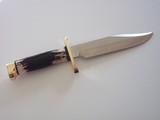 Randall Made Knives Model # 14-7/2" "ATTACK." CDT-Unique top concave cutting edge-Brass lugged guard-Stag-Crow's Beak brass butt c - 10 of 11