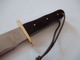 Rare Moran-Warner Rio Grande Camp Knife Seki Japan 1990 Blackjack Rosewwod Slabs handle Brass Oblong Double Guard-A beauty! - 3 of 12