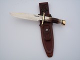 Randall Model # 14 "ATTACK" # 2- Brass Lugged Guard stag Crow's Beak Brass Butt Cap-Rare top sharpened Bowie-type cutting Edge-A Beauty! - 3 of 12