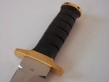 JEAN TANAZACQ BIG GAME BOW HUNTER BLACK MICARTA HANDLE BRASS FITTINGS- A MIGHTY KNIFE-1 OF-A-KIND- A SCARCITY - 5 of 10