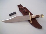 RANDALL #12-11" HEAVY SMITHSONIAN BOWIE INDIA STAG HANDLE H.H.HEISER SCABBARD W/STONE FROM DECEMBER 1953 A SCARCITY - 1 of 8