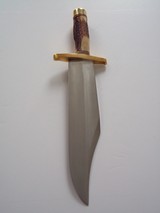 RANDALL #12-11" HEAVY SMITHSONIAN BOWIE INDIA STAG HANDLE H.H.HEISER SCABBARD W/STONE FROM DECEMBER 1953 A SCARCITY - 5 of 8