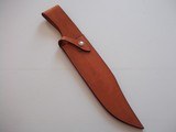 Harold Corby "YENZER" Bowie Fine English Bridle Brown Leather Scabbard from May 1982 Rare catalog signed and dated - 1 of 6