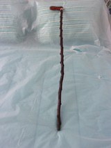 William F. "Bill" Moran,Jr. Hand- CarvedWalking Cane-Silver Wire Inlay Dated & Signed. A Scarcity in Today's Marketplace - 1 of 4