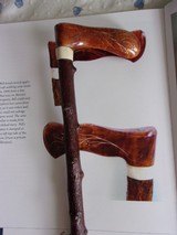 William F. "Bill" Moran,Jr. Hand- CarvedWalking Cane-Silver Wire Inlay Dated & Signed. A Scarcity in Today's Marketplace - 3 of 4