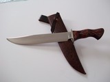William R. "Bill" Hurt Second Camp Knife model ever produced April 1997 "The Beast # 2" Curly Maple handle Silver Wire inlays. - 4 of 7