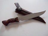 William R. "Bill" Hurt Second Camp Knife model ever produced April 1997 "The Beast # 2" Curly Maple handle Silver Wire inlays. - 1 of 7