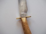 Bill Bagwell Damascus Combat Bowie De Funiak Springs, Florida 1983 Rare Master Smith (MS) stamped blade-INdia Sambar Stag antler Handle - 2 of 11