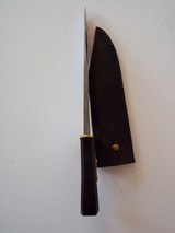 Bill Bagwell unique Damascus Camp/Survival/Bush model DeFuniak Springs,Florida,June1980 brass guard, ebony handle, a scarcity in today's marketpla - 6 of 10