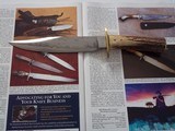 Bill Bagwell Composite Damascus Combat Bowie India Sambar Stag antler handle- A scarcity in today's marketplace - 1 of 9
