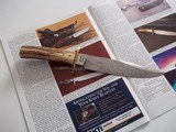 Bill Bagwell Composite Damascus Combat Bowie India Sambar Stag antler handle- A scarcity in today's marketplace - 2 of 9