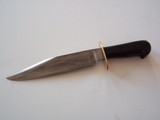 Bill Bagwell Unique Bowie Camp/Survival/Bssh Knife DeFuniak SPrings, Florida 1980 "Satan Lace" Damascus blade Ebony Handle - 5 of 9