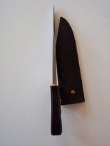 Bill Bagwell Unique Bowie Camp/Survival/Bssh Knife DeFuniak SPrings, Florida 1980 "Satan Lace" Damascus blade Ebony Handle - 6 of 9