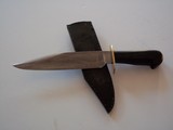 Bill Bagwell Unique Bowie Camp/Survival/Bssh Knife DeFuniak SPrings, Florida 1980 "Satan Lace" Damascus blade Ebony Handle - 8 of 9