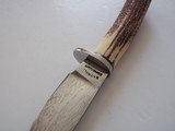 Bill Bagwell Extremely scarce Damascus Skinner German silver single guard, Iidia Sambar Stag handle Wrist thong a Beauty! - 8 of 9