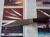Bill Bagwell Camp/Survival/Bush Bowie made in 1980 DeFuniak Springs, Florida Ebony handle BRass Guard -Scarce -A Rarity - 2 of 6