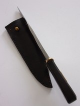 Bill Bagwell Camp/Survival/Bush Bowie made in 1980 DeFuniak Springs, Florida Ebony handle BRass Guard -Scarce -A Rarity - 4 of 6