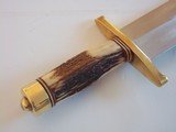 RANDALL #12-11"STUNNING SMITHSONIAN BOWIE INDIA STAG HANDLE H.H.HEISER SCABBARD W/STONE FROM 1955 A -MINT CONDITION - 10 of 10