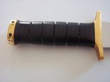 JEAN TANAZACQ BIG GAME BOW HUNTER BLACK MICARTA HANDLE BRASS FITTINGS- A MIGHTY KNIFE-ONE-OF-A-KIND-STUNNING - 3 of 6