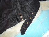 Aviator-Bomber leather jacket with white fur-Stunning and very beautiful-Brand new - 10 of 13