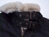 Aviator-Bomber leather jacket with white fur-Stunning and very beautiful-Brand new - 5 of 13