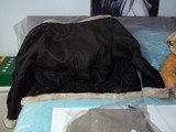 Aviator-Bomber leather jacket with white fur-Stunning and very beautiful-Brand new - 9 of 13