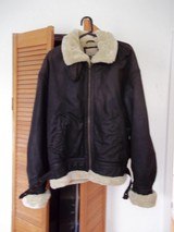 Aviator-Bomber leather jacket with white fur-Stunning and very beautiful-Brand new - 2 of 13